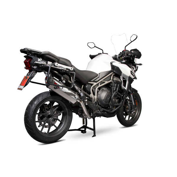 Scorpion Exhaust Triumph Tiger 1200 Explorer 2016 - 2021 Serket Parallel Slip-on Brushed Stainless Steel Sleeve